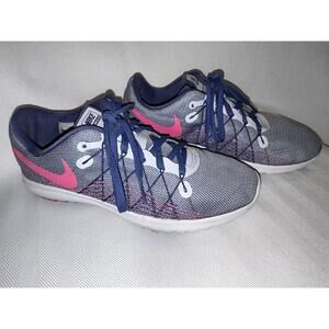 Nike Women’s Flex Fury Gray Pink Running Shoes 819135-501 Women’s Size 7.5